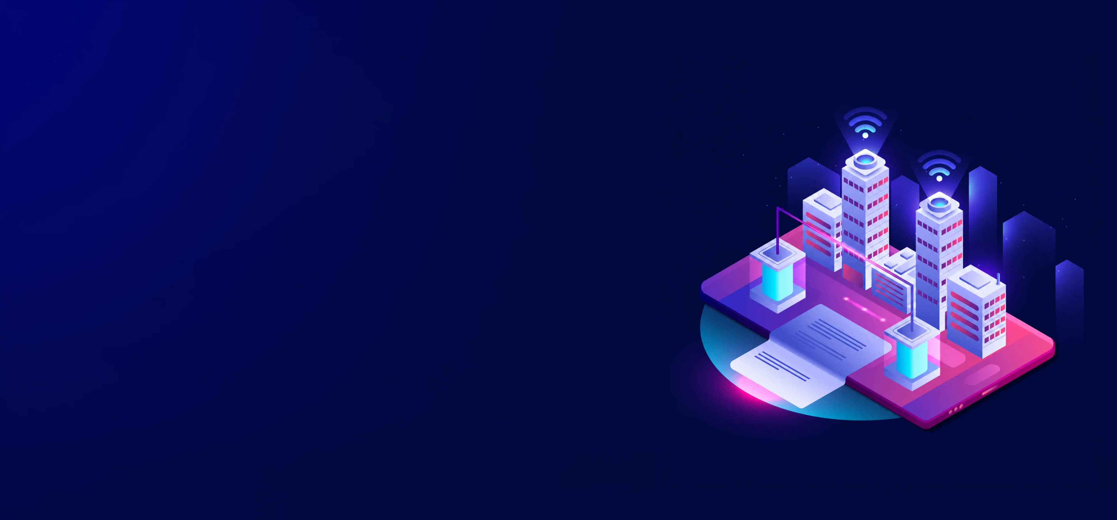 Smart Facility Management Powered by IoT and AI background